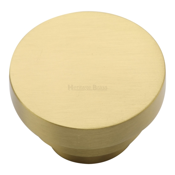 C3624 38-SB • 38 x 22 x 24mm • Satin Brass • Heritage Brass Round Stepped Cabinet Knob